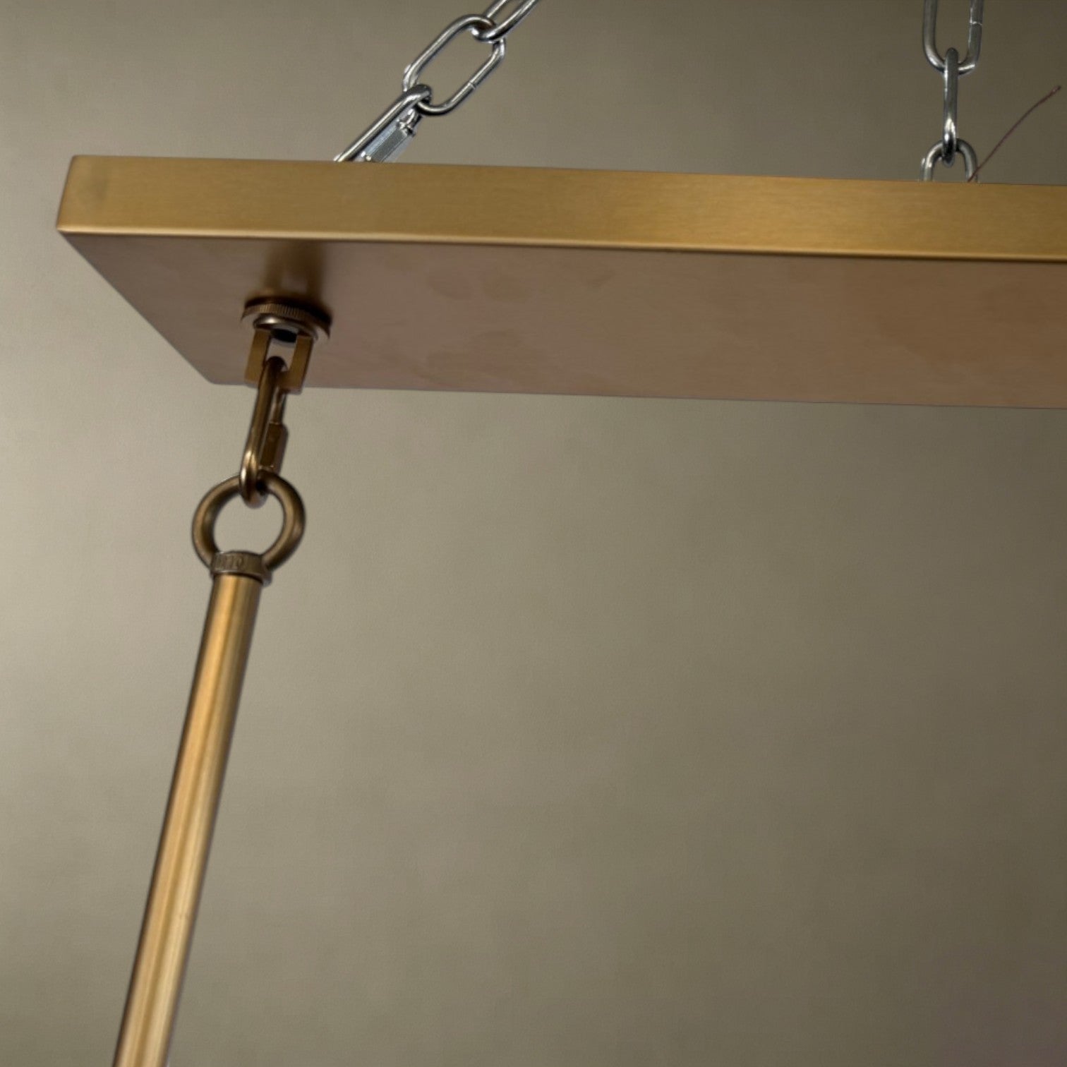 Smoked Textured Glass Strip Chandelier
