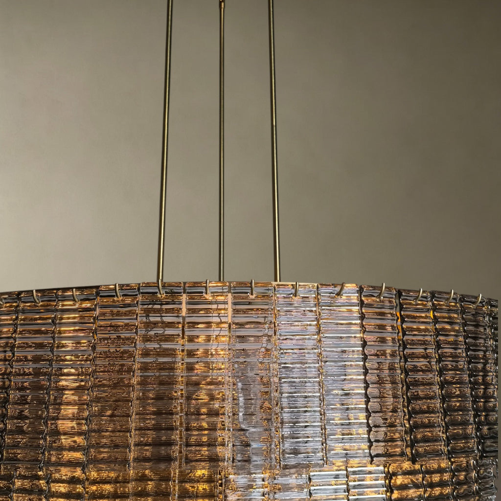 Smoked Glass Stacked Chandelier