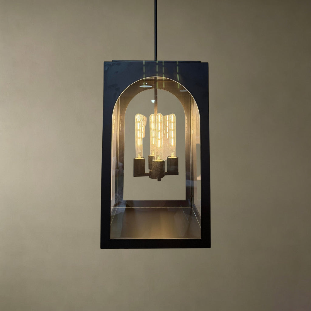 Black Arched Glass Chandelier