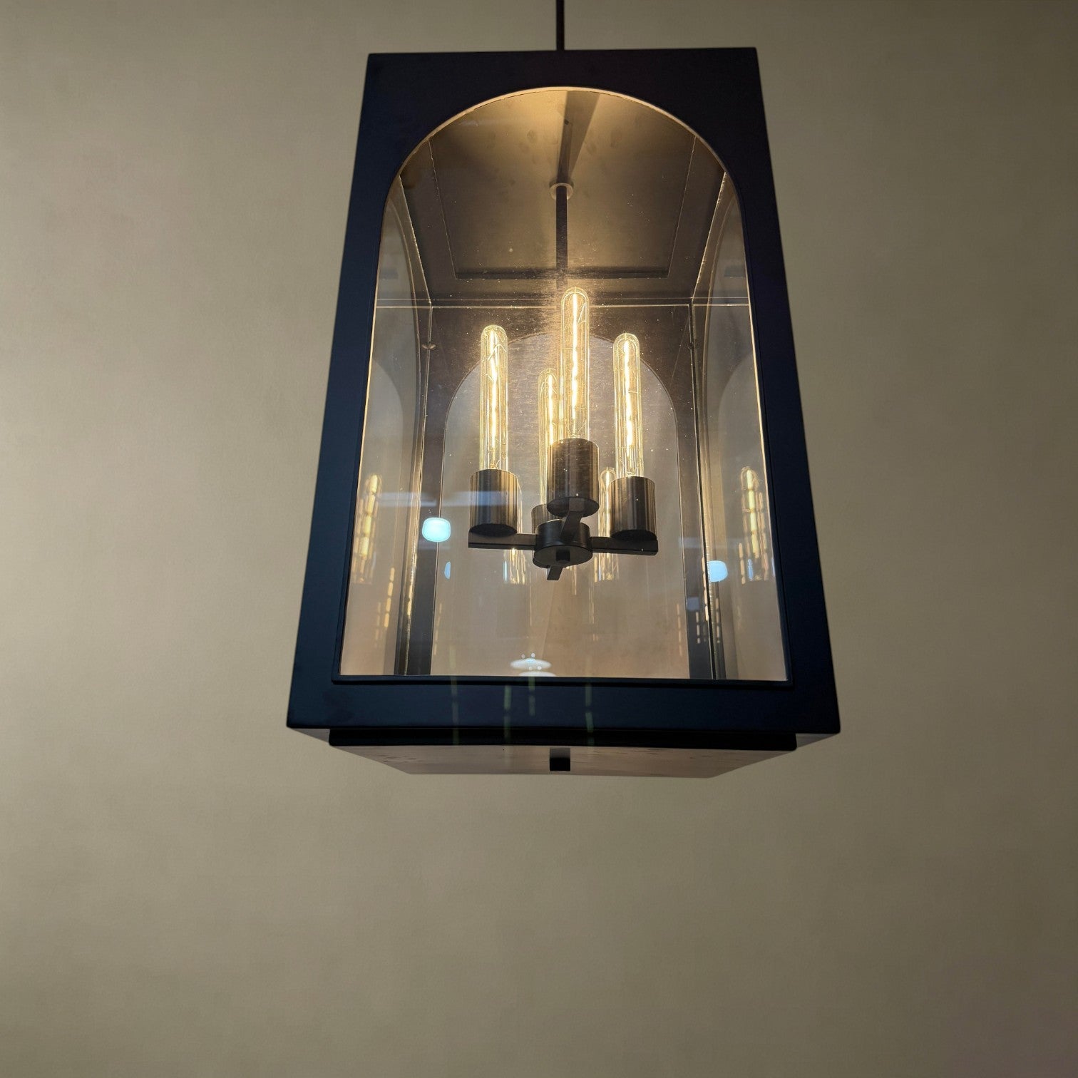 Black Arched Glass Chandelier