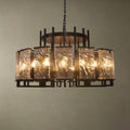 Crystal Textured Circular Chandelier