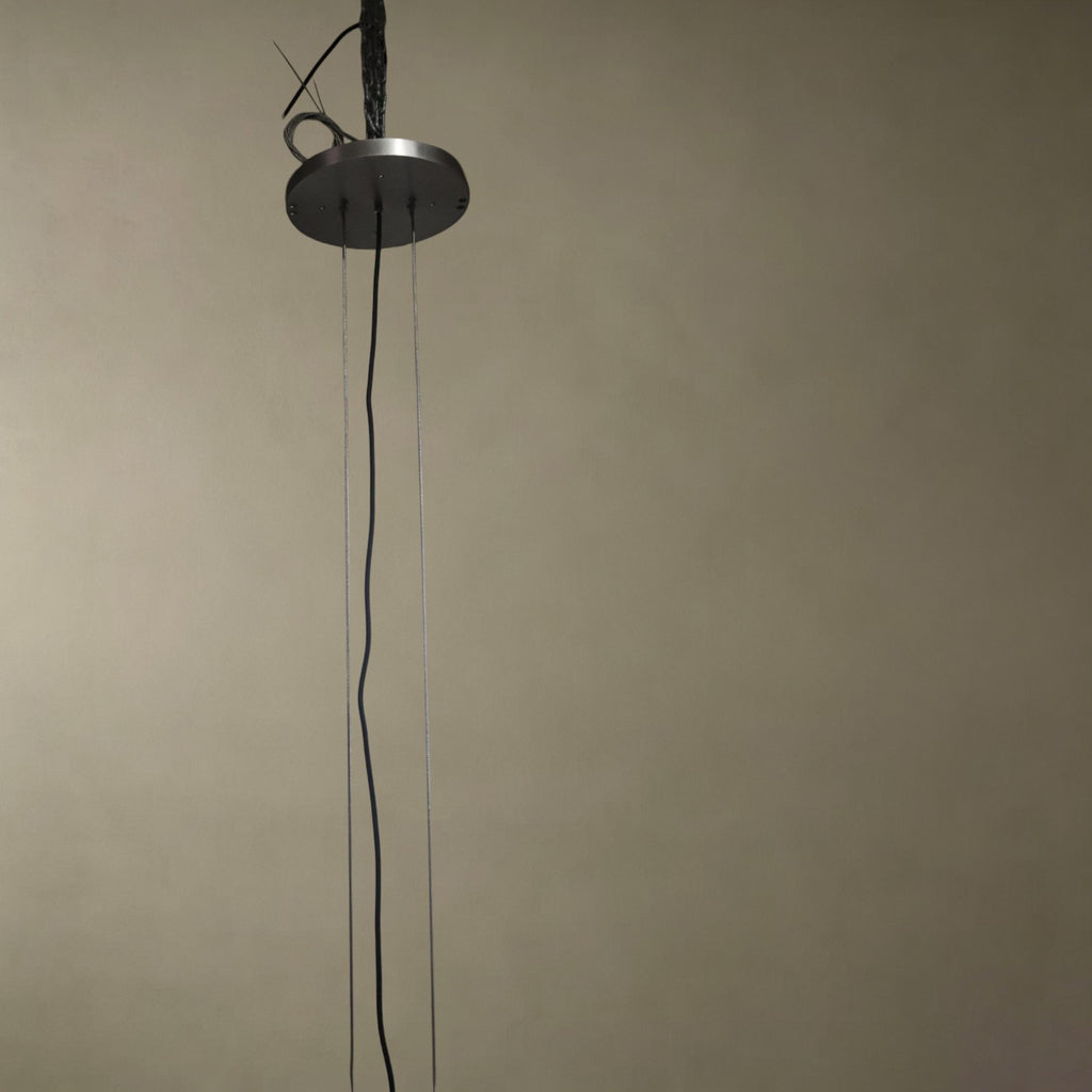 Glass Cylindrical Strip Chandelier