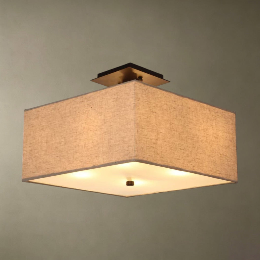 Square Fabric Ceiling Light