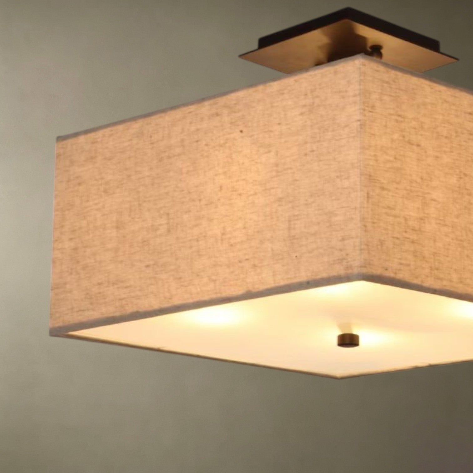 Square Fabric Ceiling Light