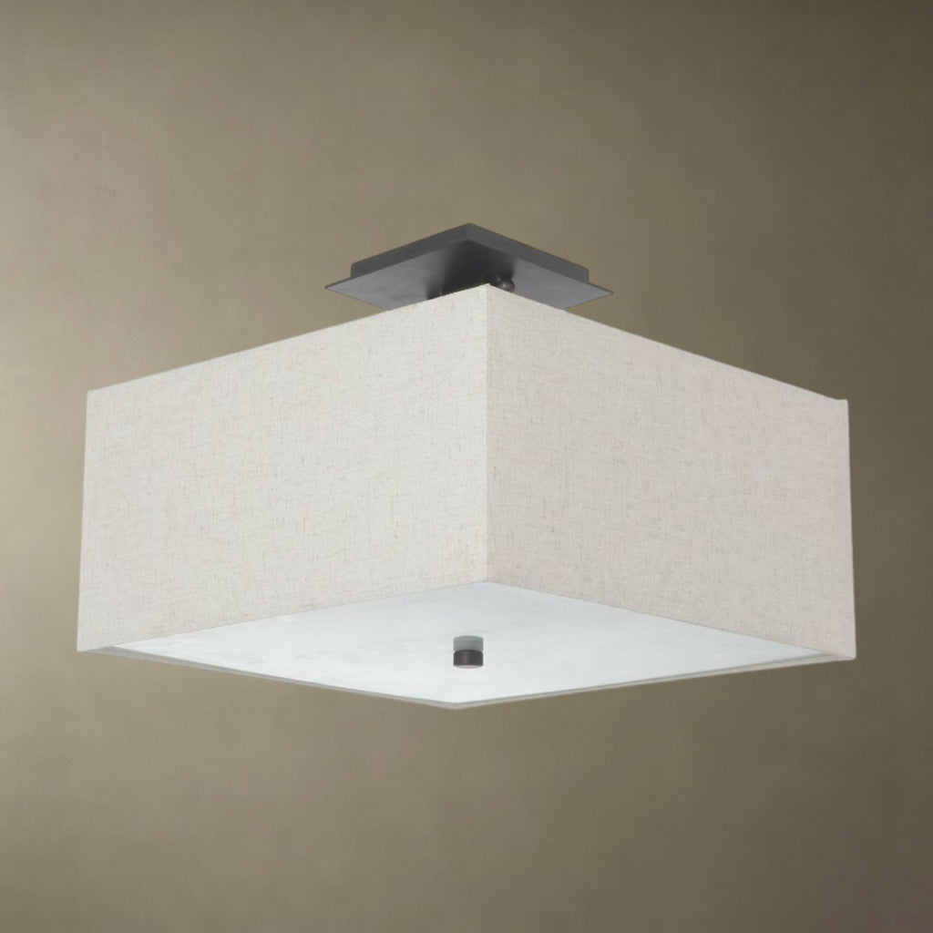 Square Fabric Ceiling Light